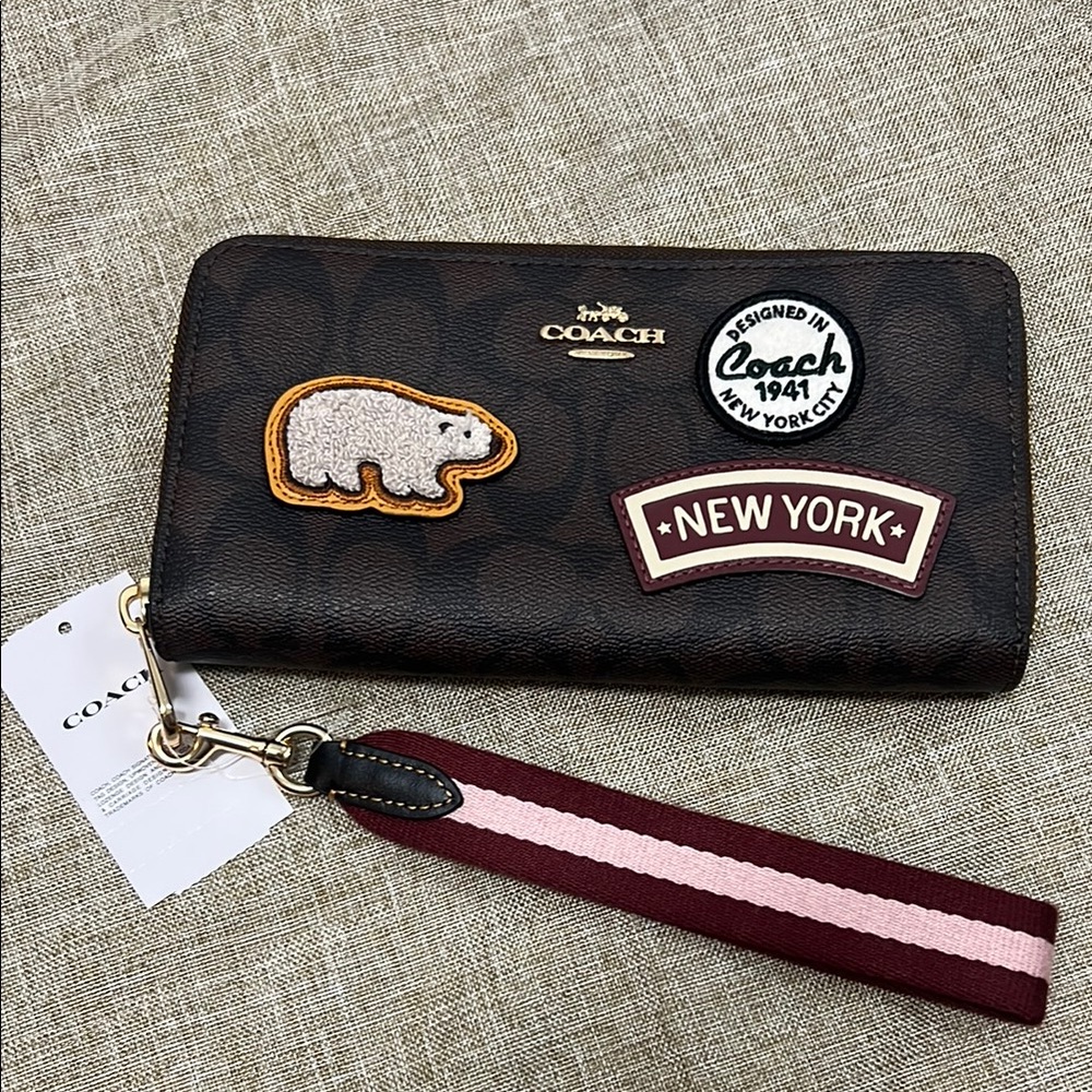 Coach Brown Key & Card Holder